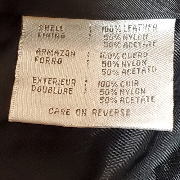 NINE WEST LEATHER THREE QUATER LENGTH LEATHEJACKET - Picture 4 of 7